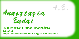 anasztazia budai business card