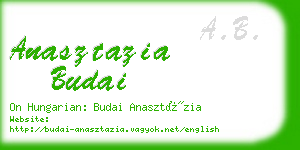 anasztazia budai business card